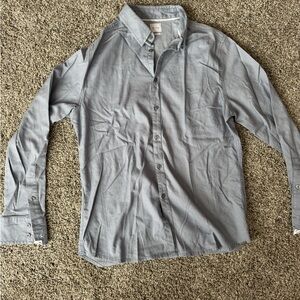 Classic Men's Blue/Gray Casual Button-Down Shirt